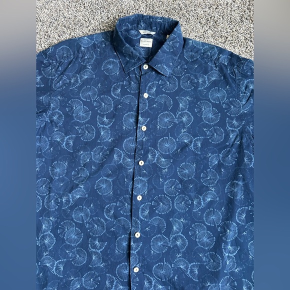 Cultuata Men’s button up relaxed casual shirt in dandelion like pattern XXL - Picture 2 of 7